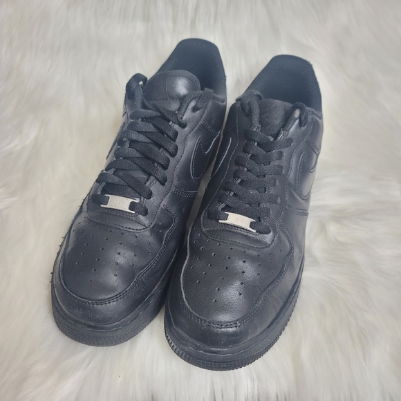 Nike All-Black Air Force 1 '07 Sneakers - Picture 3 of 11